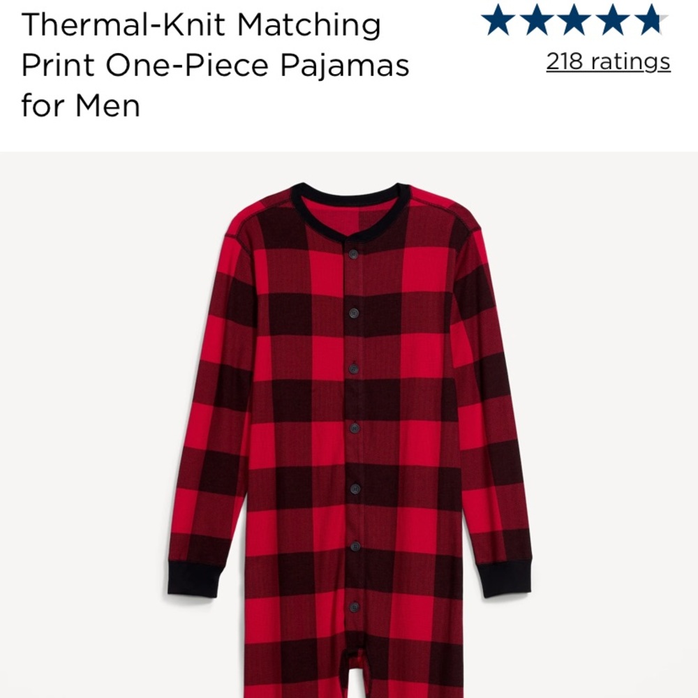 Patterned Micro Performance Fleece One-Piece Pajamas for Men
